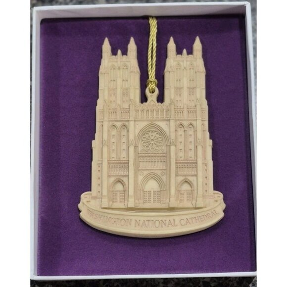 Vintage Washington Cathedral Limestone Christmas Ornament DC Church Christmas - Picture 4 of 7